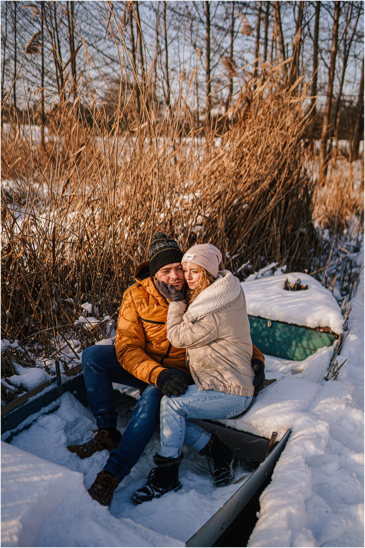 Paulina & Bartek | zimowa sesja nad jeziorem 20